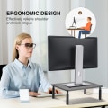 Miniatyrbillede 2 af 5: Computer Monitor Riser, Stand Riser til bærbar computer, notesbog