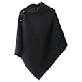 Miniatyrbild 1 av 4: Dam Poncho Halsduk med Knappar Frans Cape Filt Cashmere Blandning Mjuk Varm Multifunktionell för Vår Höst Vinter