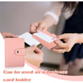 Miniatyrbild 4 av 5: Läder Kreditkortshållare Fickplånbok Basic Korthållare (Rosa)