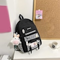 Miniatyrbillede 5 af 5: Kawaii Harajuku Rygsæk Sød Ternet Studenter Rygsæk (Sort)