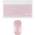 Miniatyrbilde 1 av 5: Trådløst tastatur og mus - Oppladbart, slankt Bluetooth-tastatur og mus-sett, stille Bluetooth-mus, trådløst tastatur kompatibelt PINK