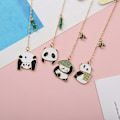 Miniatyrbillede 3 af 5: Bogmærker Søde Panda Formet Metal Bogmærke Pakke med 4