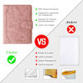 Miniatyrbild 2 av 5: Passfodral, vaccinationsintygsfodral läder, konstläder passfodral med RFID-blockerare, skyddande fodral certifikat(rosa) pink
