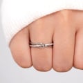 Miniatyrbillede 3 af 5: Sterling Sølv  Forever Linked ring til mors dag gaver