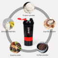 Miniatyrbillede 5 af 6: Protein shaker flaske 16oz shaker flaske til proteinshakes, protein shaker med opbevaring og mix kugle, 3 lag lækagesikker protein flaske red