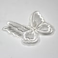 Miniatyrbillede 2 af 4: 20 stk. Sommerfugl Sy På Patch Syning DIY (Hvid, 2,36 x 1,96 tommer)