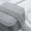 Pikkukuva 4 / 5: Leveä rintaliiviketju Choker Layering Silver Tennis Chain