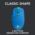 Miniatyrbilde 4 av 5: Gamingmus med RGB-belysning, 6 programmerbare knapper, sensor i spillklasse, 6K DPI-sporing, lett blue