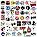 Miniatyrbilde 2 av 5: 100 stk Mote Graffiti Klistremerker Vanntette Bærbar PC Skate - Rock flerfarget