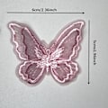 Miniatyrbilde 4 av 4: 20 stk. sommerfugl sy på lapp sy DIY (lys rosa, 2,36 x 1,96 tommer)