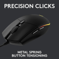 Miniatyrbilde 4 av 5: Gamingmus med RGB-belysning, 6 programmerbare knapper, sensor i spillklasse, 6K DPI-sporing, lett black