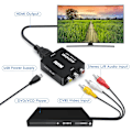 Miniatyrbillede 3 af 5: RCA til HDMI adapter / signalomformer black
