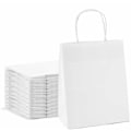 Miniatyrbillede 1 af 5: 100 stk. Hvide gaveposer med hank 20,3x12x26,7 cm