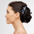 Pikkukuva 4 / 5: 2 kappaletta Vintage Leafy Barrette Suuri Hiustenklipsu Retro Ranskalainen Hopea Kristalli Barrette Strass Kukka Hiusklipsit Hiustarvike