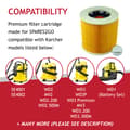 Miniatyrbillede 3 af 5: 2 stk. filterpatroner til Karcher WD2 WD3 MV2  støvsuger