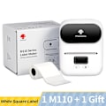 Miniatyrbillede 1 af 5: M110 Etiketmaskine, Termisk Etiketprinter Med Trådløs Bærbar Etiketprinter Til Stregkoder Selvklæbende Printer white