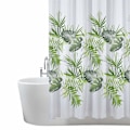 Miniatyrbilde 1 av 5: Dusjforheng Mugg- og muggsoppbestandig 180 x 180 cm (71 x 71 tommer) | 100 % polyester - Bladsmønster - Palmegrønn