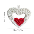 Miniatyrbilde 5 av 5: Valentine's Day Krans | Kunstig Hjerteformet Dørkrans | Valentine's Day Dekorasjon for Vegg Vindu Veranda, Krans Dekorasjon