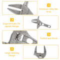 Miniatyrbilde 4 av 4: Justerbar skiftenøkkel, 6-68mm Stor åpning Bred kjeve Aluminium legering