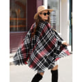 Miniatyrbilde 4 av 5: Poncho Dame Vinter Skjerf Dame Teppe Strikket Ponchoer Oversized Cape Strikket Skjerf XXL Poncho Sjal Wrap Åpen Front Sjal Cape Høst