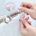 Pikkukuva 3 / 5: 60Wx72H tuuman mustat geometriset kylpyhuoneverhot