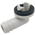 Miniatyrbillede 1 af 5: Plastik afløbsslange-connector til aircondition med bøjning og gummiring