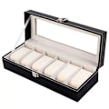 Miniatyrbilde 1 av 5: Luksuriøs klokkeboks / Urboks / Urboxs for 6 klokker Svart