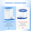 Miniatyrbillede 4 af 8: 2 Filter Pool Filterpatron til Best-way Type II, Pool Filter Type 2 til Swimmingpool, Lazy Spa Filter Udskiftning til Best-way Pool Pumpe 2pcs