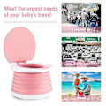 Miniatyrbillede 5 af 5: Børnefoldbar Toilet Bærbar Foldbar Toiletklap Drenge/piger pink