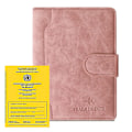 Miniatyrbild 1 av 5: Passfodral, vaccinationsintygsfodral läder, konstläder passfodral med RFID-blockerare, skyddande fodral certifikat(rosa) pink
