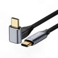 Miniatyrbillede 1 af 2: USB C til C Vinkelkabel, 100W Hurtig Opladning, 0.5M-3M Længde, Type-C til Type-C Opladerkabel til Enheder