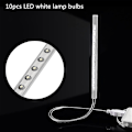 Miniatyrbild 5 av 5: Tangentbordbelysning Laptoplampa USB LED Lång Svanhals Touch Dimmerlampa silver