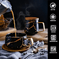 Miniatyrbillede 4 af 5: Kaffekrus formet som brandslukker, Personligt kaffekrus, Krus der kan tilpasses, Krus med låg og ske, 3D tekop, Originale gaver (Rød)
