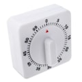 Miniatyrbilde 1 av 5: Kjøkken liten firkantet timer 60 minutter timer påminnelse mekanisk timer