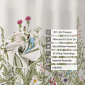 Miniatyrbillede 4 af 5: Wildflower Botanisk Bruseforhæng til Badeværelsesindretning 183x183cm