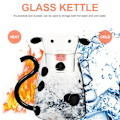 Miniatyrbillede 4 af 5: Glaskande Tegneserie Sengebord Vand Karaffel Drikkekande Varm Koldt Vandkande med Kop til Juice Mælk Kaffe Iste