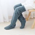 Miniatyrbilde 4 av 5: Teddy Legs Sokker, Koselige Sokker, Over Kneet Høy Fuzzy Plush Slipper Strømper, Varme Over Kne Fottøy, Fuzzy Legs, Lange Fuzzy Sokker grey