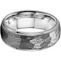 Miniatyrbilde 2 av 4: 8mm Hamret Tungsten Ringar for Menn og Kvinner Forlovelse Bryllupsband Mote Smykker Domede Trinnkanter Komfort Passform（11） 11