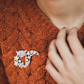 Miniatyrbillede 3 af 5: Rhinestone Dyre Broscher Insekt Tema Brystspænde Ræv Broscher DIY Tilbehør Gaver til Kvinder Tøj Tasker Rygsække Jakker Huer