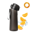 Miniatyrbillede 1 af 3: Frugtduftende vandflaske med sugerør, 750 ml BPA-fri og lækagesikker fitness- og udendørsflaske, 1 smagspude (matsort)