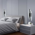 Miniatyrbillede 4 af 5: Væglampe LED indendørs moderne, 16W væglampe LED, kreativ lang parallel væglampe, trefarvet 3000K/4000K/6000K, sort, 50cm