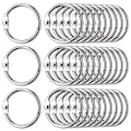 Miniatyrbillede 1 af 5: 80 stk. ringbinderringe, 25 mm løse ringbinderringe, nikkelbelægning, små runde binderringe, metalbinderringe til flashkort, papir, nøgleringe
