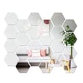 24 st Hexagon Spegel Väggdekaler Akryl Spegel Inställning Vägg