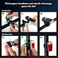 Miniatyrbilde 5 av 5: Sykkellys LED batterisykkellampe med frontlykt baklys vanntett oppladbar