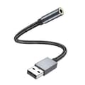 USB till 3,5 mm (hona) ljudadapter Grå Grå
