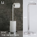 Miniatyrbillede 2 af 5: Fritstående toiletpapirholder | SUS 304 rustfrit stål badeværelse toiletpapirholder gold