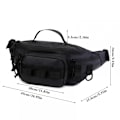 Miniatyrbild 4 av 5: Fiske Tackle Bag Fanny Pack, Vattentät Fiskeverktyg Midjeväska för Fiske Vandring Löpning