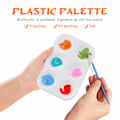 Miniatyrbillede 3 af 5: 12 stk. plastmalingspaletter, 6 brønde rektangulær akvarelpalet maling bakke til maling fest, DIY håndværk og kunstmaling, hvid