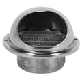 Miniatyrbillede 1 af 5: Ventilationsvægudtag i rustfrit stål 80 mm -