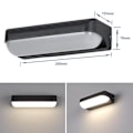 Pikkukuva 3 / 4: 12W ulkoseinävalaisin LED IP65 seinävalaisin 3000K luonnonvalkoinen vedenpitävä LED-seinävalaisin puutarhavalaisin 26X10X6CM